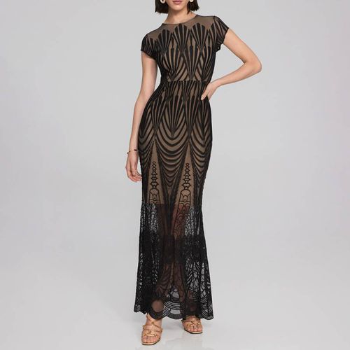 Black/Beige Sheer Gown - Joseph Ribkoff - Modalova