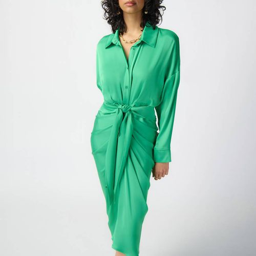 Green Shirt Tie Midi Dress - Joseph Ribkoff - Modalova