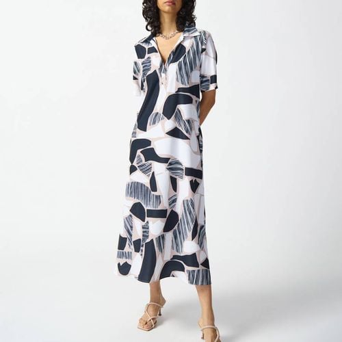 Navy / White Printed Dress - Joseph Ribkoff - Modalova