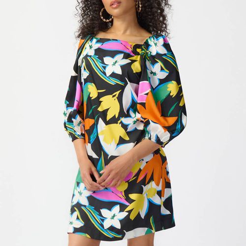 Black Printed Puff Dress - Joseph Ribkoff - Modalova