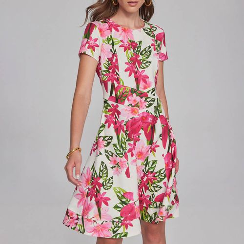 Pink Floral Swing Dress - Joseph Ribkoff - Modalova