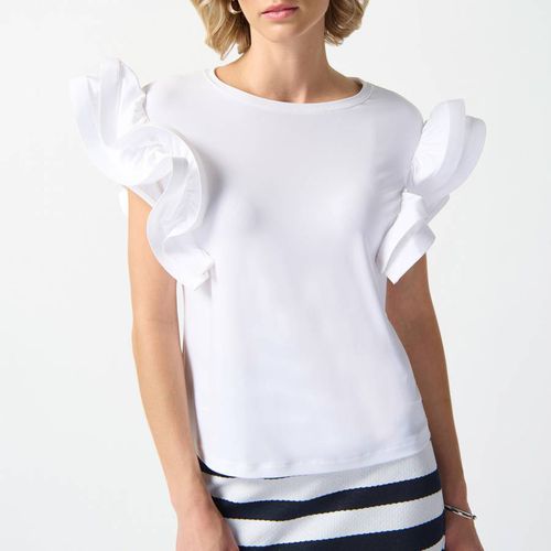 White Ruffle Top - Joseph Ribkoff - Modalova