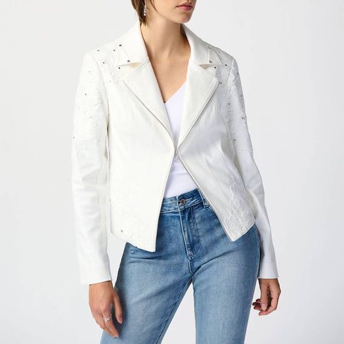 White Biker Jacket - Joseph Ribkoff - Modalova