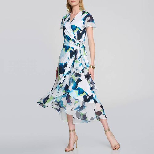 Blue Printed Midi Dress - Joseph Ribkoff - Modalova