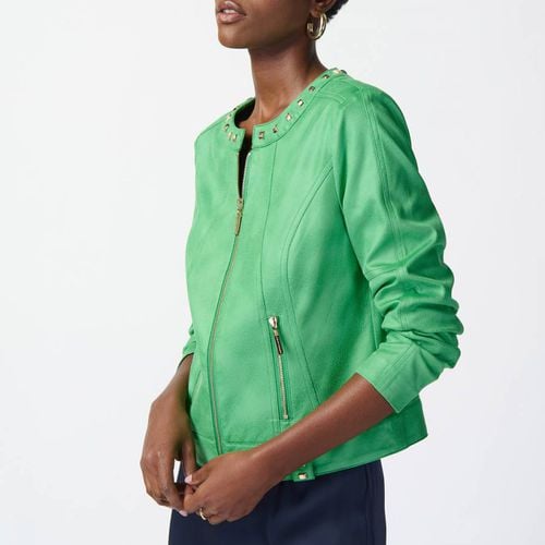 Green Zip Biker Jacket - Joseph Ribkoff - Modalova