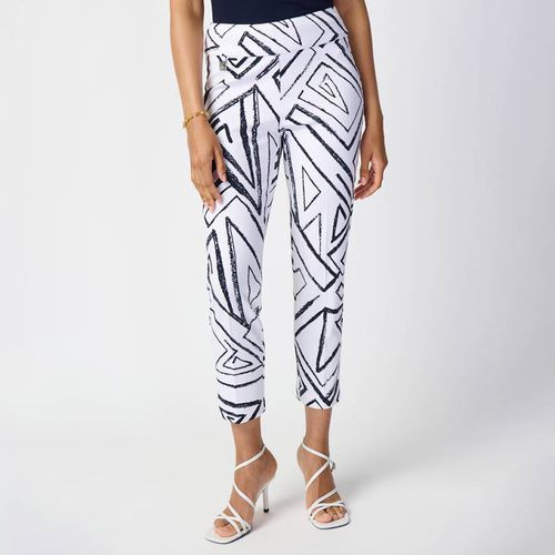 White / Navy Crop Trouser - Joseph Ribkoff - Modalova