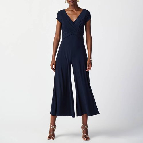 Navy V-neck Fitted Jumpsuit - Joseph Ribkoff - Modalova