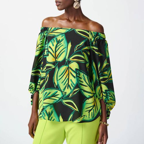 Green Floral Off Shoulder Top - Joseph Ribkoff - Modalova