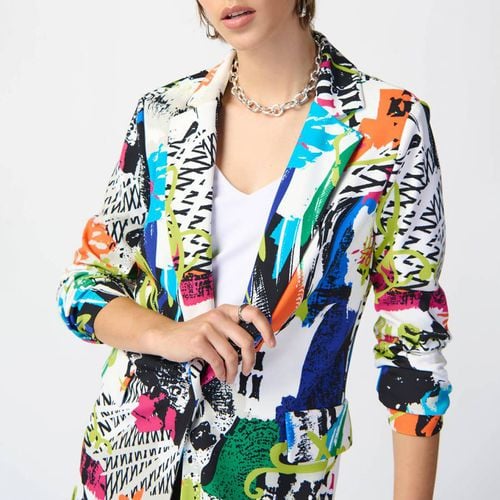 Printed Notched Blazer - Joseph Ribkoff - Modalova