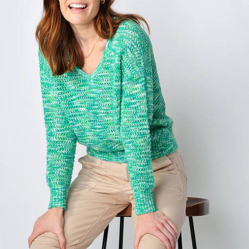 Green Freathy Knitted Jumper - Burgs - Modalova