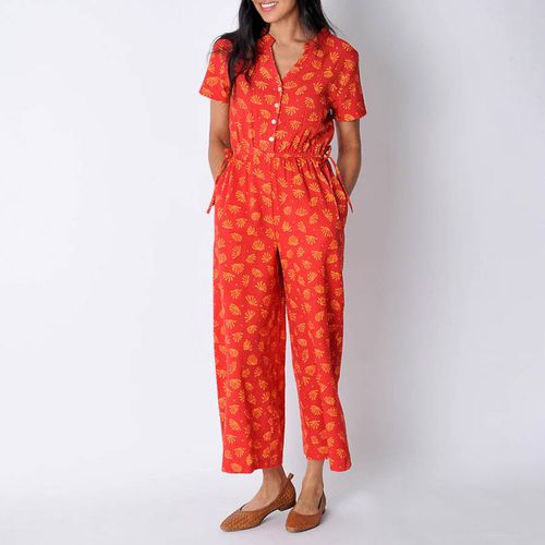 Orange Kynance Cotton Jumpsuit - Burgs - Modalova