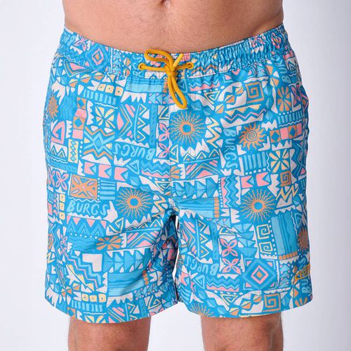 Blue Southbay Printed Swimshorts - Burgs - Modalova