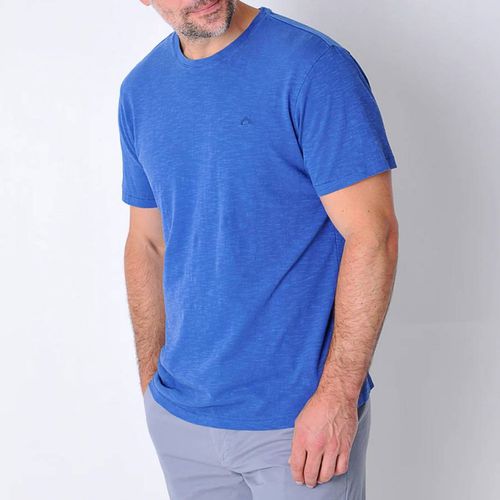 Blue Trispen Cotton Slub T-Shirt - Burgs - Modalova