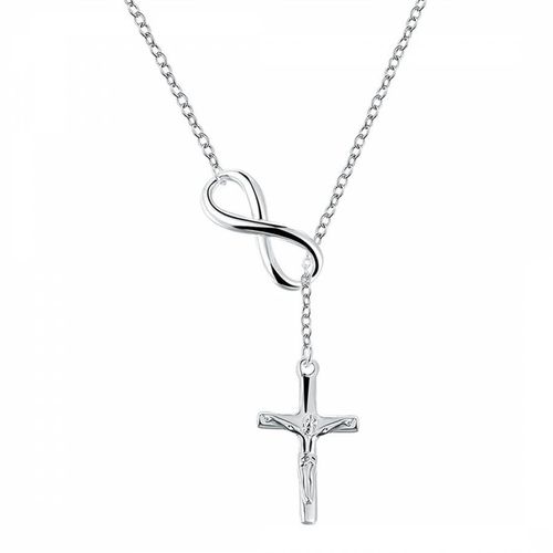 Silver Cross Necklace - Ma Petite Amie - Modalova