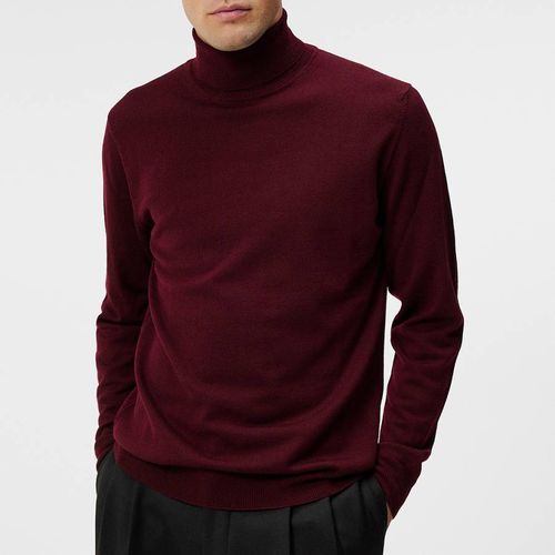 Burgundy Lyd Wool Turtle Neck Jumper - J.Lindeberg - Modalova