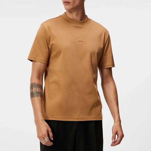 Beige Adan Logo Cotton T-Shirt - J.Lindeberg - Modalova