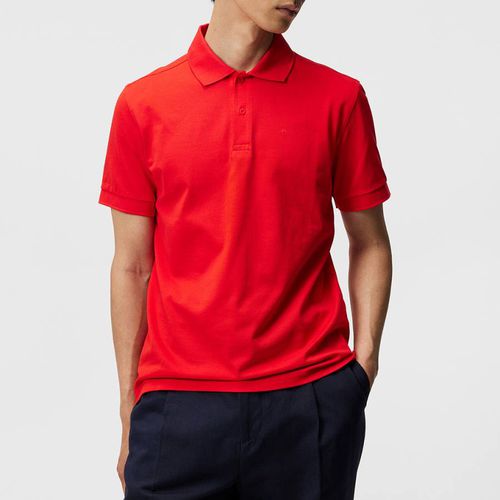 Red Troy Cotton Polo Shirt - J.Lindeberg - Modalova