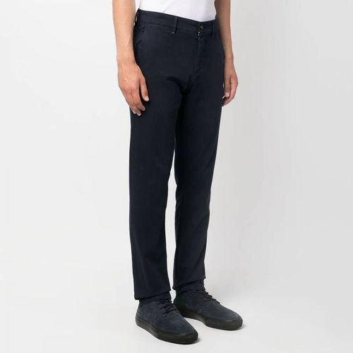 Dark Cotton Blend Chino Trousers - BOSS - Modalova