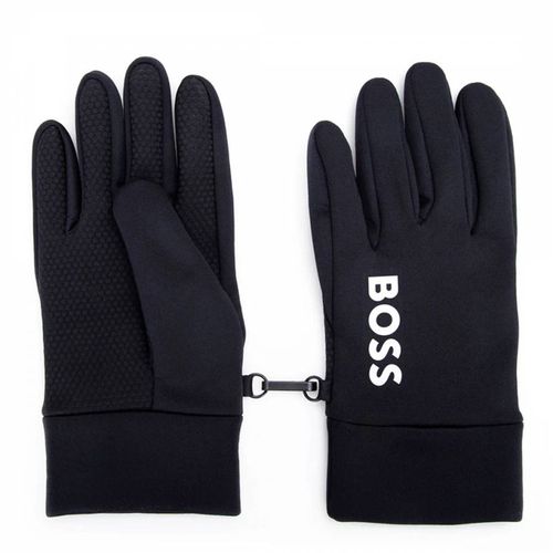 Dark Blue Logo Gloves - BOSS - Modalova