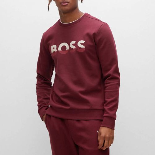 Crew Neck Cotton Blend Sweatshirt - BOSS - Modalova