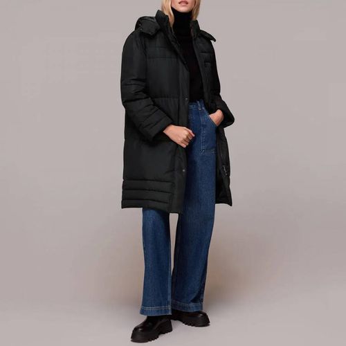 Becky Longline Hooded Puffer Coat - WHISTLES - Modalova