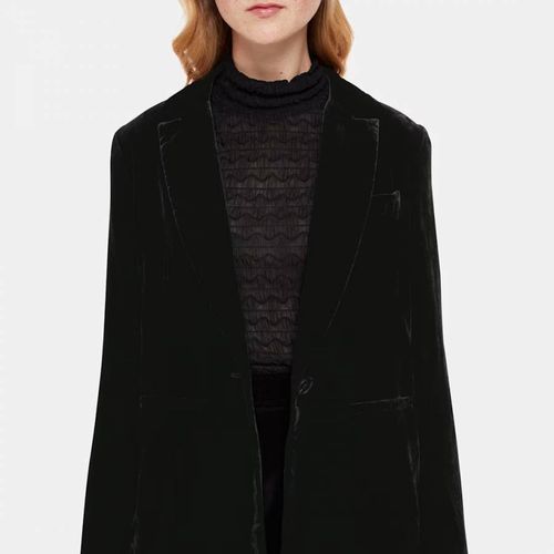 Black Olivia Velvet Blazer - WHISTLES - Modalova