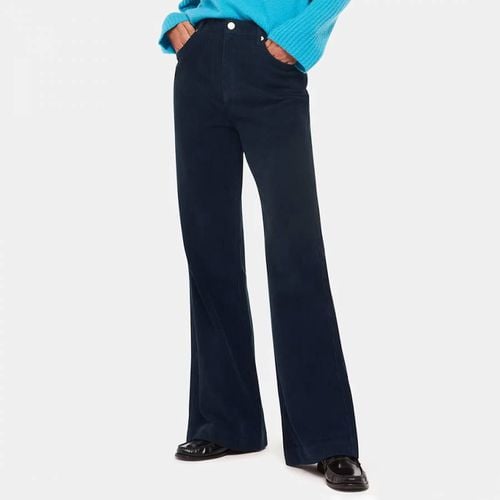 Navy Corduroy Flared Jeans - WHISTLES - Modalova