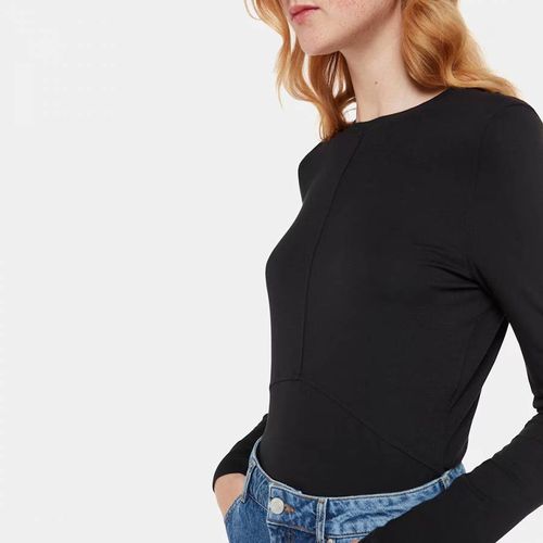 Black Curve Seam Detail Top - WHISTLES - Modalova