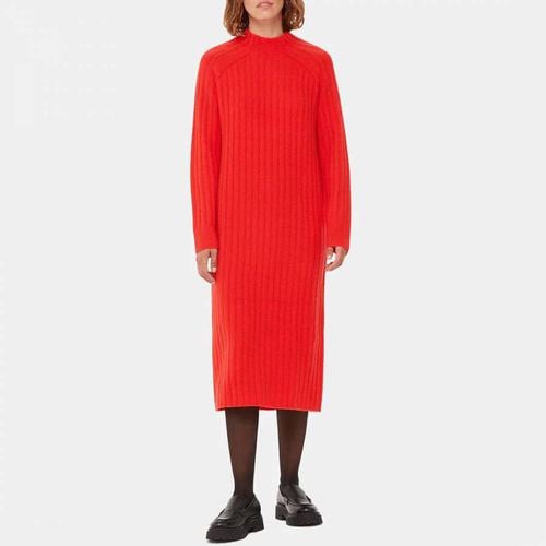 Red Ribbed Wool Blend Midi Dress - WHISTLES - Modalova