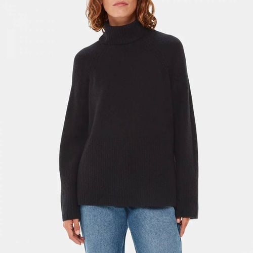 Black Roll Neck Wool Blend Jumper - WHISTLES - Modalova