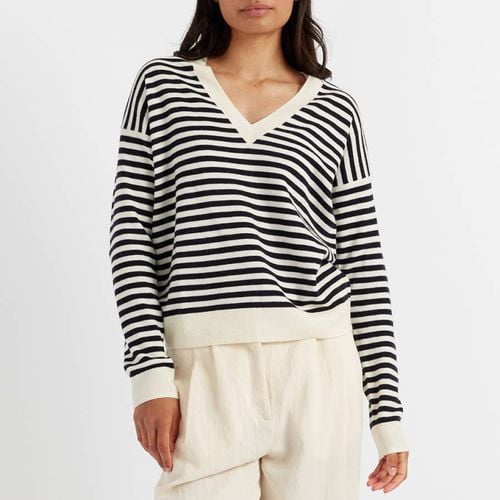 STRIPE SWEATER WITH CONTRAST NECK - Chinti and Parker - Modalova