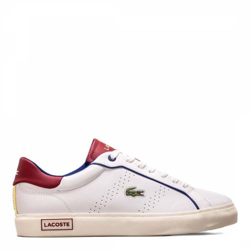 Men's White/Red Powercourt Trainers - Lacoste - Modalova