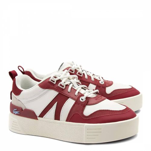 Women's White/Burgundy L002 Evo Trainers - Lacoste - Modalova