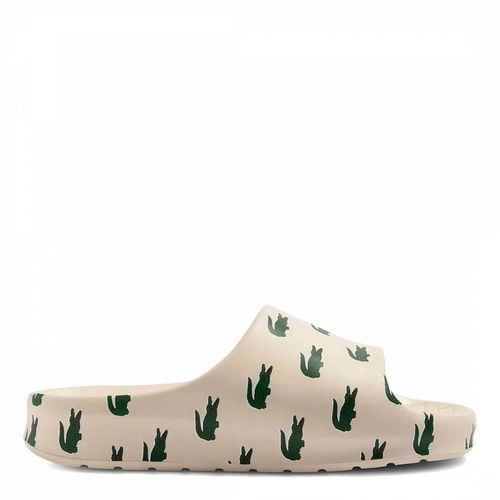 Men's White/Green Serve 2.0 Slides - Lacoste - Modalova