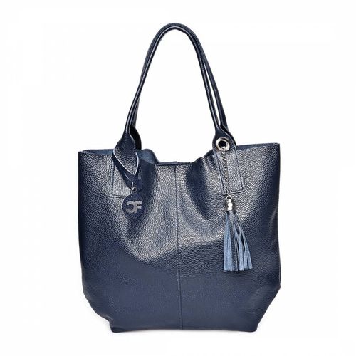 Blue Carla Ferreri Leather Tote Bag - Carla Ferreri - Modalova