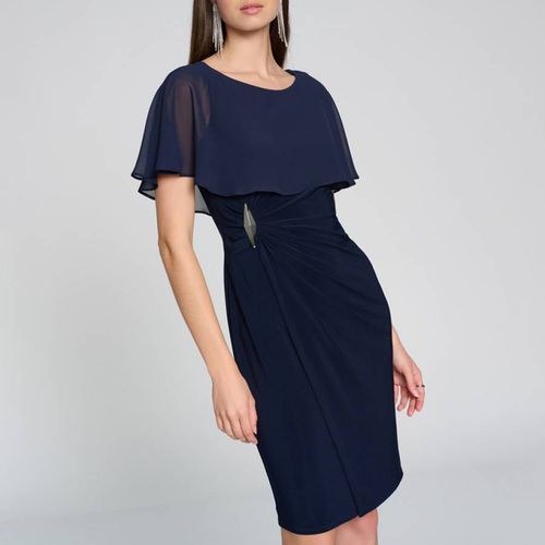 Navy Cap Midi Dress - Joseph Ribkoff - Modalova