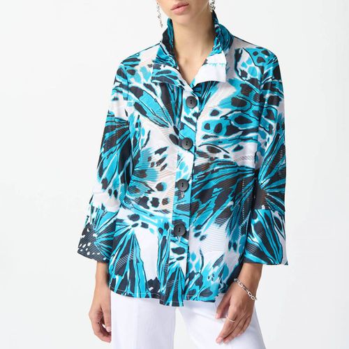 Blue Printed Blouse - Joseph Ribkoff - Modalova