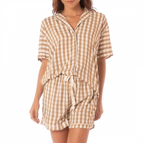 Brown Vichy Slumber Short Pyjama Set - Maaji - Modalova