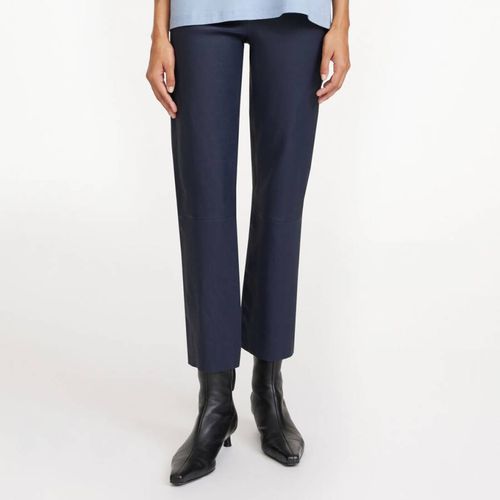 Navy Leather Florentina Trouser - By Malene Birger - Modalova