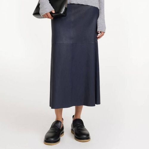 Navy Simoas Leather Skirt - By Malene Birger - Modalova