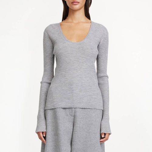 Grey Wool Rinah Top - By Malene Birger - Modalova