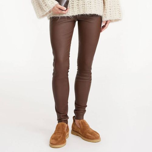 Brown Leather Elenasoo Trouser - By Malene Birger - Modalova