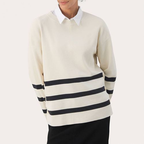 Cream/Navy Stripe Emely Jumper - Part Two - Modalova