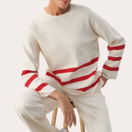 Cream/Red Stripe Emely Jumper - Part Two - Modalova