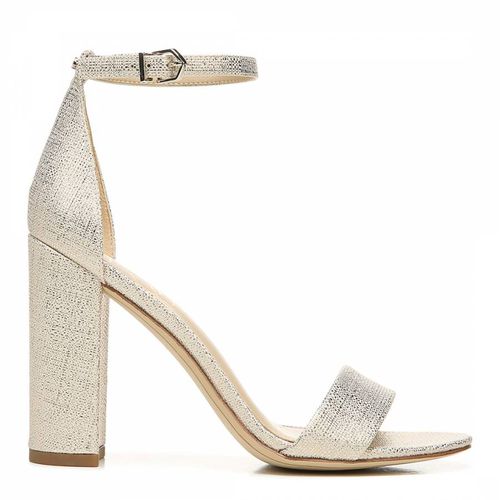 Silver Metallic Heeled Sandals - Sam Edelman - Modalova