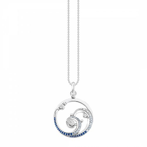 Dark Blue Wave Pendant Necklace - Thomas Sabo - Modalova