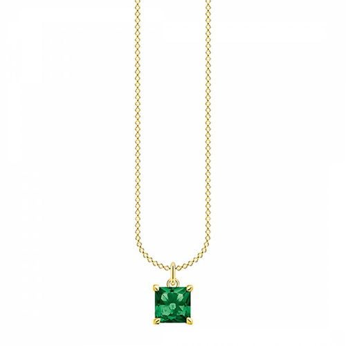 Green Sterling Silver Plated Green Stone Necklace - Thomas Sabo - Modalova