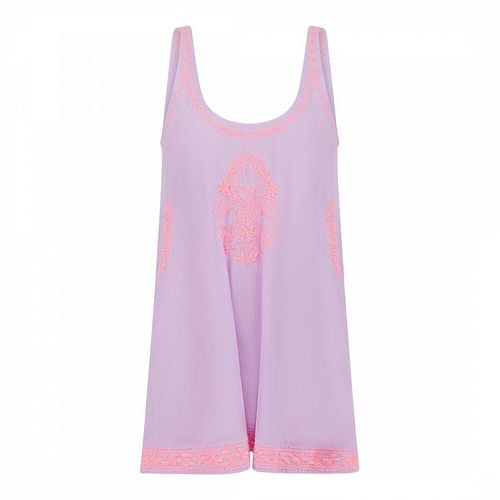 Lilac-Neon Peach Aloha Slip Dress - Pranella - Modalova