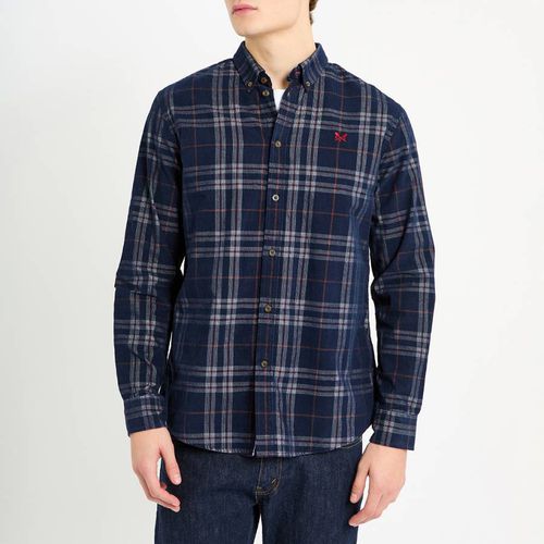 Navy Cord Checked Shirt - Crew Clothing - Modalova