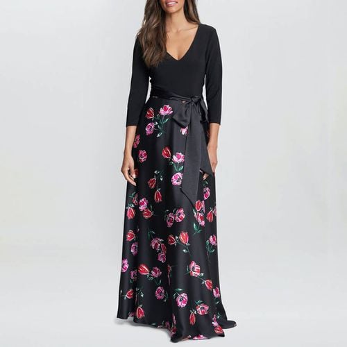 Athena Print Floral Satin Dress - Gina Bacconi - Modalova